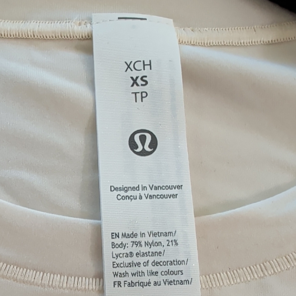 Lululemon Wundermost Crewneck Long Sleeve *Nulu Light Ivory NWT - Picture 4 of 6